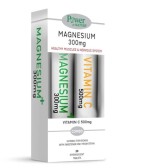 Power Health PROMO Magnesium Stevia 300mg Συμπλήρωμα Διατροφής 20 Αναβράζοντα Δισκία - ΔΩΡΟ Vitamin C 500mg 20 Αναβράζοντα Δισκία