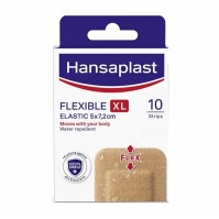 Hansaplast Αδιάβροχα Αυτοκόλλητα Επιθέματα Flexible XL Elastic 7.2x5cm 10τμχ