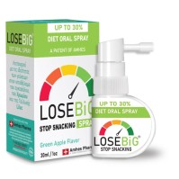 Amhes Pharma Diet Oral Spray Losebig Stop Snacking Spray Green Apple Flavor, 30ml