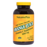 Natures Plus Vitamin C 1000mg Συμπλήρωμα Διατροφής με Βιταμίνη C σε 60 Μασώμενες Καραμέλες με Γεύση Χυμού Πορτοκαλιού