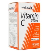 Health Aid Vitamin C 500mg Συμπλήρωμα Διατροφής για Τόνωση, Ενίσχυση Ανοσοποιητικού Συστήματος, 100chew.tabs