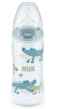 NUK F.C. Μπιμπερό Πλαστικό Ροζ* με Δείκτη Ελέγχου Θερμοκρασίας και Θηλή Σιλικόνης 6-18m (XL) 360ml