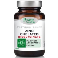 Power Health Platinum Range Zinc Chelated Bisglycinate 25mg | Ψευδάργυρος 90tabs