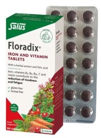 Power Health Floradix Τονωτικό Συμπλήρωμα Διατροφής για Γυναίκες με Οργανικό Σίδηρο, Βιταμίνες C & B Complex, 84 Ταμπλέτες