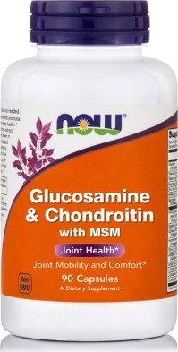 Now Foods Glucosamine & Chondroitin with MSM Συμπλήρωμα Διατροφής που Συμβάλει στην Ενίσχυση της Δομής των Αρθρώσεων, 90 caps
