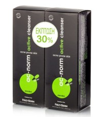 Frezyderm Πακέτο Προσφοράς Ac-Norm Active Cleanser Απαλό Καθαριστικό Προσώπου για Λιπαρές Επιδερμίδες με Τάση Ακμής 2x200ml