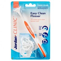 Jordan Easy Clean Flosser Σύστημα Οδοντικού Νήματος Λαβή, 1τεμ. & 20τεμ. Ανταλλακτικά Νήματα
