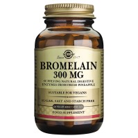Solgar Bromelain Βρωμελαΐνη 300mg Για Τη Φυσιολογική Λειτουργία Του Πεπτικού Συστήματος 60 Φυτικές Κάψουλες