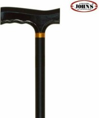 Johns - Μπαστούνι Μεταλλικό Λαβή Τάφ Ρυθμιζόμενο Καφέ Χρώμα 77-100cm