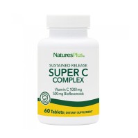 Natures Plus Super C Complex Βιταμίνη για Ενέργεια & Ανοσοποιητικό 1000mg & 500mg Bioflavonoibs 60 ταμπλέτες