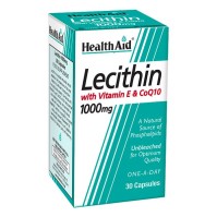 Health Aid Lecithin 1000mg - Co Q10 and Vitamin E Λεκιθίνη για Λιπόλυση - Αύξηση Ενέργειας 30 Κάψουλες