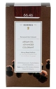 Korres Argan Oil Advanced Colorant Βαφή Μαλλιών 66.46 Έντονο Κόκκινο Βουργουνδίας 50ml