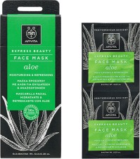 Apivita Express Beauty Μάσκα Ενυδάτωσης με Αλόη 2x8ml