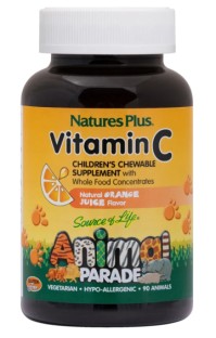Natures Plus Animal Parade Βιταμίνη C 90 Μασώμενες Ταμπλέτες