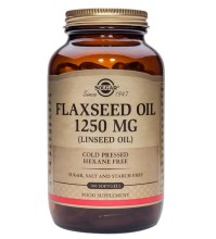 Solgar Flaxseed Oil 1250mg Συμπλήρωμα Διατροφής για την Προστασία του Καρδιαγγειακού Συστήματος - Ιδανικό για Πρόληψη Ημικρανιών & Φλεγμονών, 100softgels