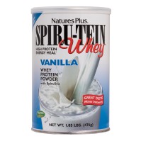 Natures Plus Spiru-Tein Whey Πολυβιταμινούχο shake με 33% πρωτεΐνη Βανίλια 476G
