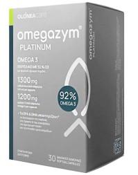 Olonea Omegazym Platinum 1200mg Omega 3 Ιχθυέλαιο Υψηλής Περιεκτικότητας σε Ω3 30 Καψουλες