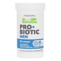 Natures Plus Gi Natural Probiotic Men Προβιοτικά Για Άνδρες Με Πρεβιοτικές Φυτικές Ίνες 30 Κάψουλες
