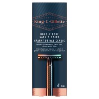 King C. Gillette Ανδρική Ξυριστική Μηχανή Ασφαλείας & 5 Ξυράφια Διπλής Ακμής