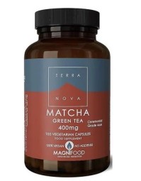 Terranova Matcha Green Tea 400mg, Αποτοξινωτικό - Αντιοξειδωτικό, Βοηθά στον Έλεγχο του Σωματικού Βάρους, 50caps