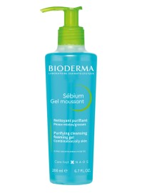 Bioderma Sebium Gel Moussant Απαλό Αφρίζον Gel Καθαρισμού για Μεικτό προς Λιπαρό ή με Τάση Ακμής Δέρμα, 200 ml