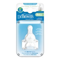 Dr. Browns Options Θηλές Σιλικόνης για Μπιμπερό με Στενό Λαιμό Y-cut 9+,  312, 2 τεμάχια