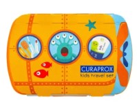 Curaprox Kids Travel Set 6-12 ετών | Οδοντόβουρτσα & Οδοντόκρεμα πορτοκαλί