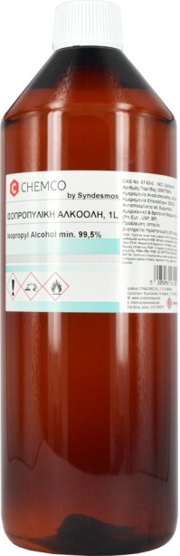 Chemco Isopropyl Alcohol Pure Liquid, Ισοπροπυλική Αλκοόλη 1 Lt