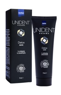Intermed Unident Pharma Detox Οδοντόκρεμα με Ενεργό Άνθρακα για Λευκά Δόντια, 75ml