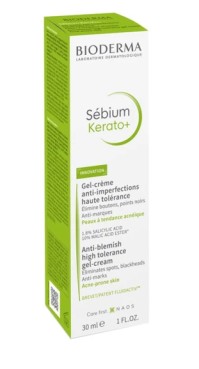 Bioderma Sebium Kerato+ Anti-Blemish High Tolerance Gel-Cream  Κρέμα σε Μορφή Gel για Επιδερμίδες με Τάση Ακμής 30ml
