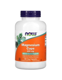 Now Magnesium Caps 400mg, Συμπλήρωμα Διατροφής Μαγνησίου 180 caps