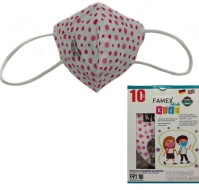 Famex Mask Kids Παιδικές Μάσκες Προστασίας FFP2 NR Pink Dots 10 τεμάχια