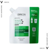 Vichy Dercos Anti-Dandruff DS Σαμπουάν κατά της Πιτυρίδας για Κανονικά & Λιπαρά Μαλλιά Refill 390ml