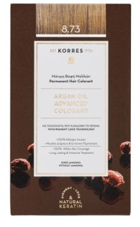 KORRES Βαφή Argan Oil Ageless Colorant, 8.73 Χρυσή Καραμέλα