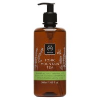 Apivita Eco Pack Tonic Mountain Tea Shower Gel with Essential Oils Αφρόλουτρο Με Πράσινο Τσάι & Αιθέρια Έλαια, 500ml