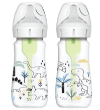 Dr. Browns Options+ Anti-Colic Μπιμπερό Πλαστικό με Φαρδύ Λαιμό 2x270ml