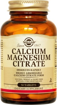 Solgar Calcium Magnesium Citrate Συμπλήρωμα Διατροφής με Ασβέστιο & Μαγνήσιο για Δυνατό Μυοσκελετικό & Νευρικό Σύστημα, 50tabs