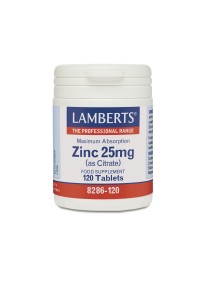 Lamberts Zinc Citrate 25mg Συμπλήρωμα Διατροφής Ψευδαργύρου 120Τabs