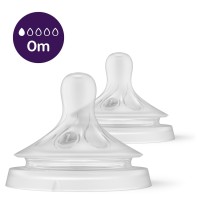 Philips Avent Natural Response  Teat Θηλές από Σιλικόνη Αργής Ροής για 0+ μηνών 2τμχ (SCY961/02)