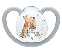 Nuk Winnie the Pooh Space Πιπίλα Σιλικόνης Χωρίς Κρίκο 6-18m 1 τεμ Γκρι*