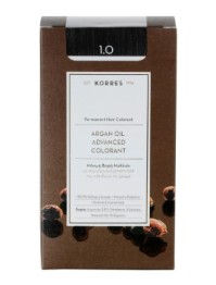 Korres Argan Oil Advanced Colorant Βαφή Μαλλιών 1.0 Μαύρο 50ml