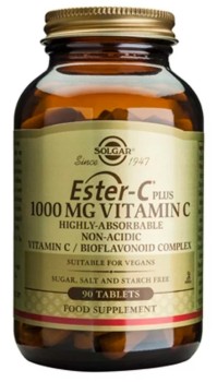 Solgar Ester C 1000mg Συμπλήρωμα Διατροφής Βιταμίνη C για Ενίσχυση του Ανοσοποιητικού που Απορροφάται 4 Φορές Περισσότερο, 90tabs
