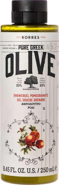 Korres Pure Greek Olive Showergel Pomegranate Αφρόλουτρο Ρόδι, 250ml