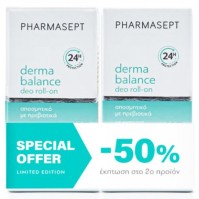 Pharmasept Promo Balance Mild Deo Αποσμητικό 24h σε Roll-On Χωρίς Αλουμίνιο 2x50ml