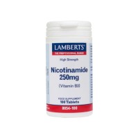 Lamberts Nicotinamide 250mg (Vitamin B3), Νιασίνη ως Νικοτιναμίδιο 100tabs