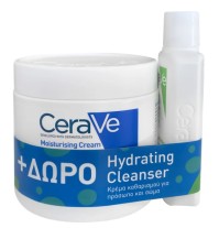 CeraVe PROMO Moisturising Cream Ενυδατική Κρέμα Προσώπου & Σώματος 454gr - ΔΩΡΟ Hydrating Cleanser Κρέμα Καθαρισμού 88ml
