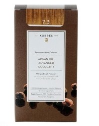 Korres Argan Oil Advanced Colorant Βαφή Μαλλιών 7.3 Ξανθό Μελί 50ml