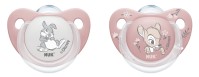 Nuk Disney Bambi Trendline Πιπίλες Σιλικόνης 6-18m Ροζ, 2τμχ