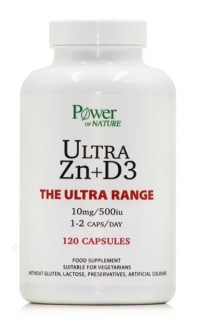 Power Of Nature The Ultra Range Zn + D3 10mg / 500iu - Ανοσοποιητικό, 120 tabs