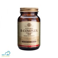 Solgar Vitamin B-Complex 50 High Potency Συμπλήρωμα Διατροφής, 100 Φυτικές Κάψουλες